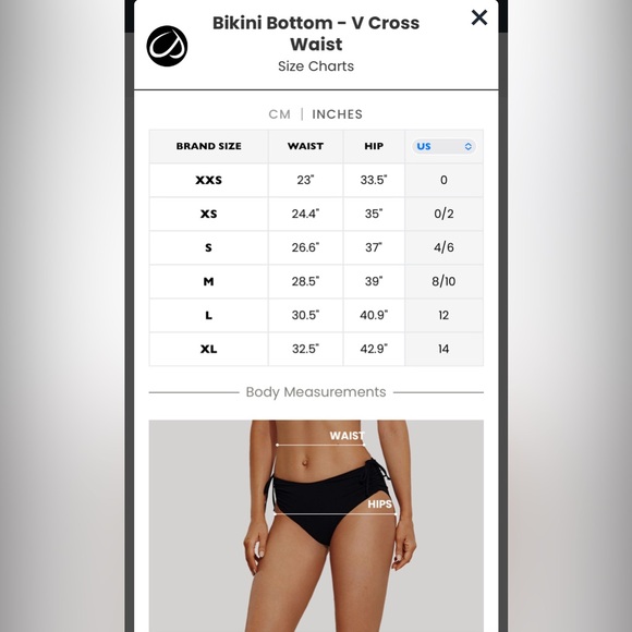 Bikini Bottom - V Cross Waist - Picture 4 of 6